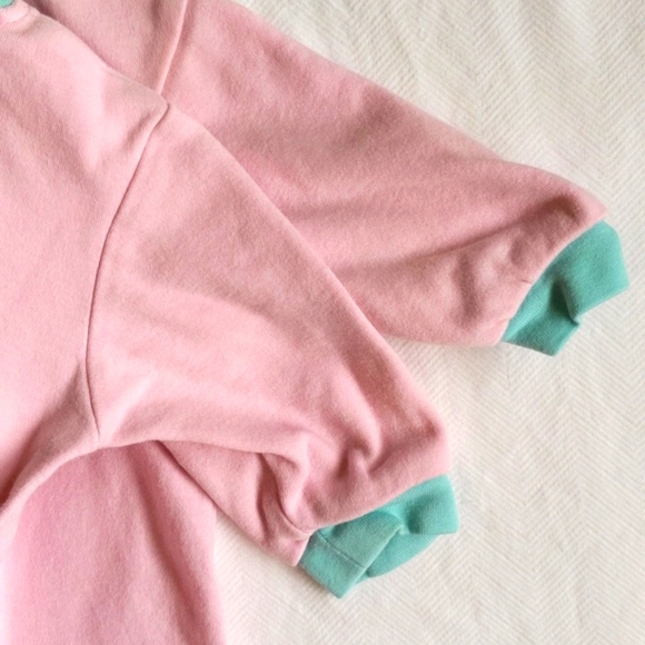 george pink mouse zipper footie sleeper pajamas 3 months baby girl - Picture 4 of 6